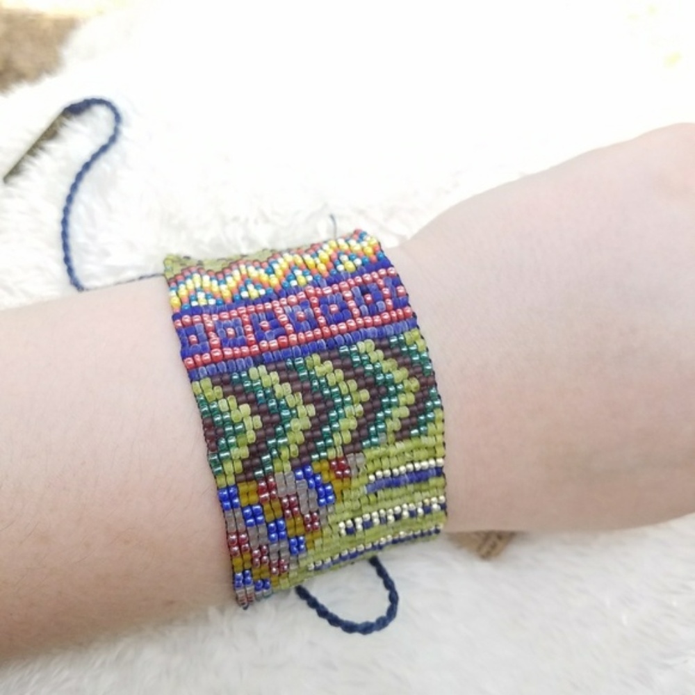 Wakami "Missing Link" Boho Cuff bracelet Brandy